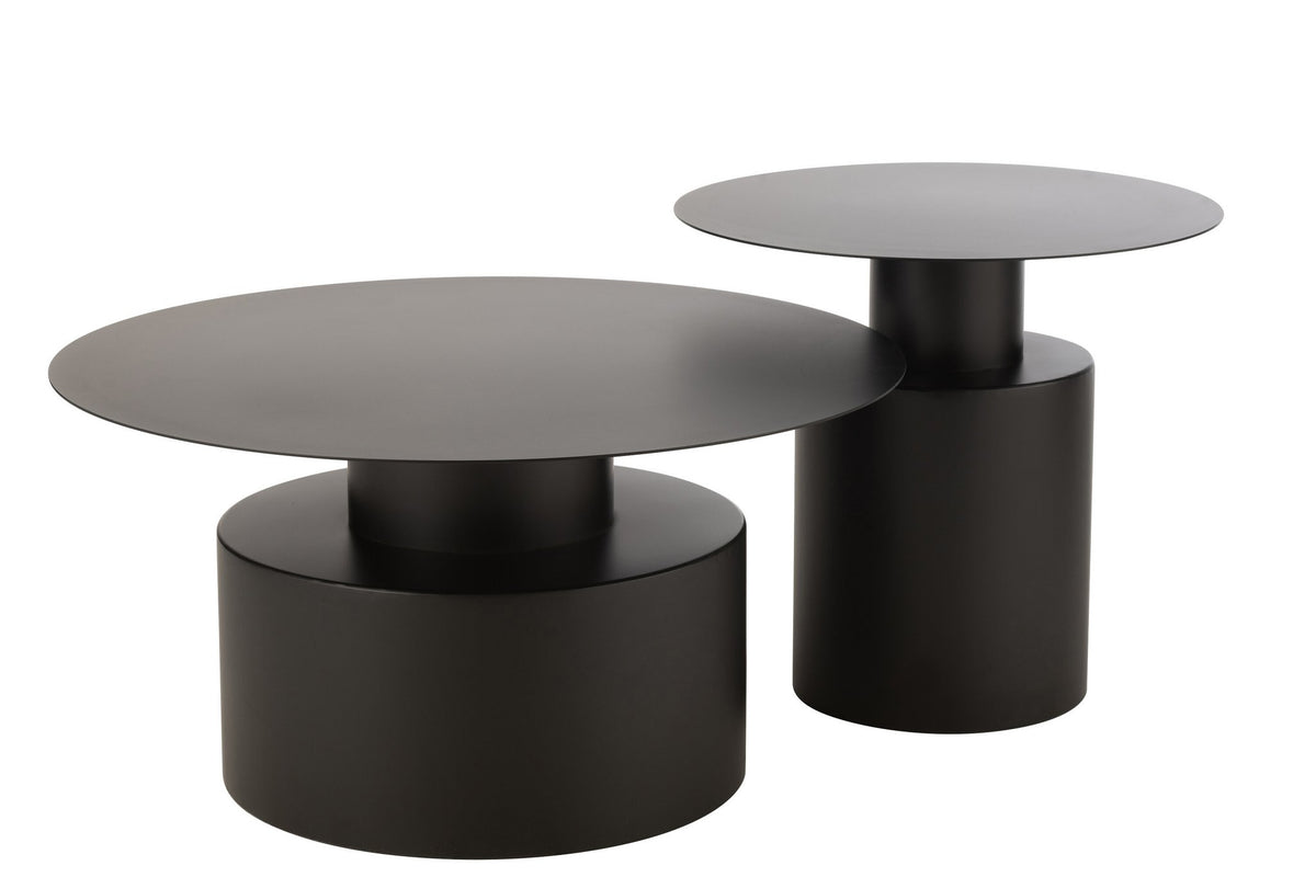 J-Line salontafel Rond - metaal - zwart