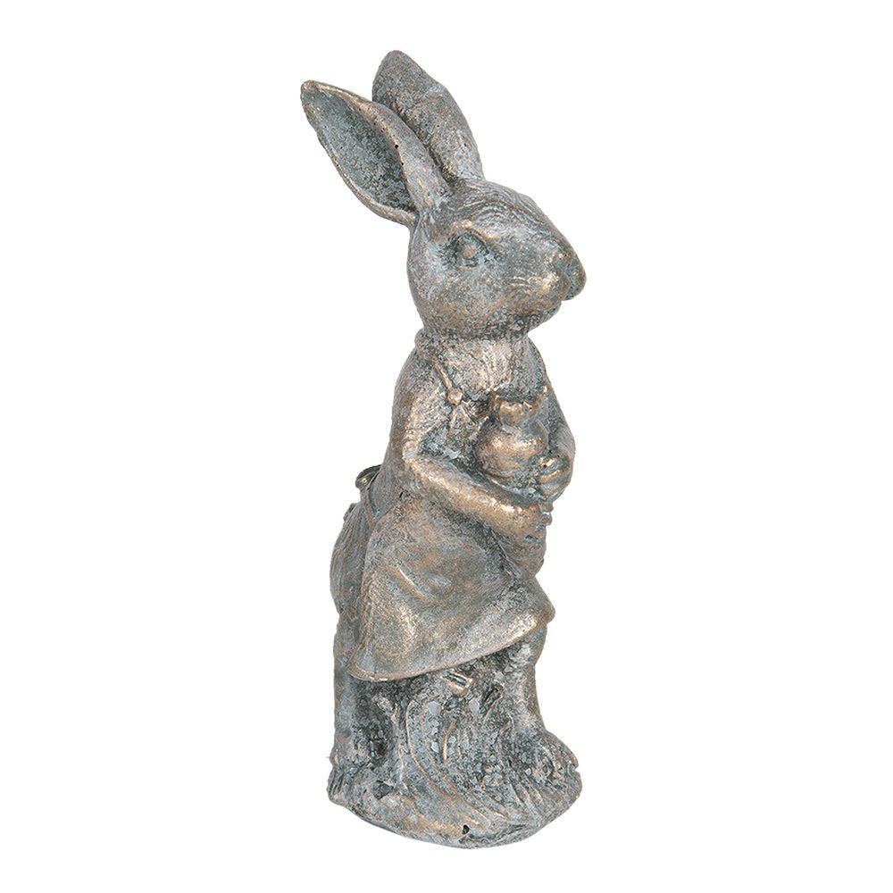 Beeld Konijn 13 cm Bruin Kunststof
