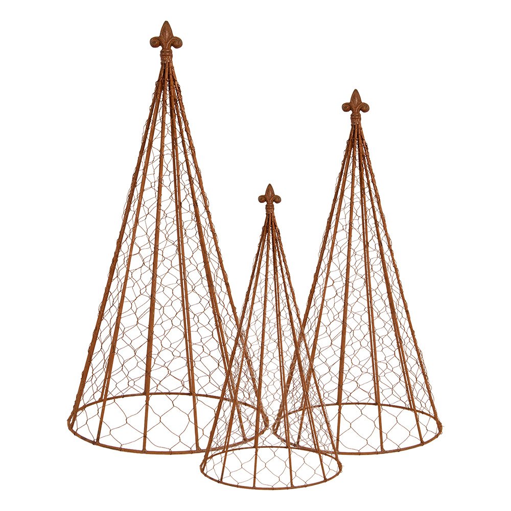 Decoratie Beeld Ø 30x62 / Ø 25x51 / Ø 20x41 cm Bruin Metaal