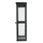 Vitrinekast Zwart, IJzer en Glas 31x21x70 cm