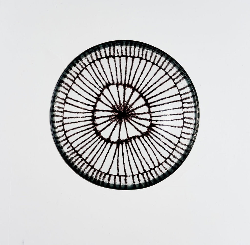 Rays Bowl Tray 12x5 zwarte strepen en cirkels
