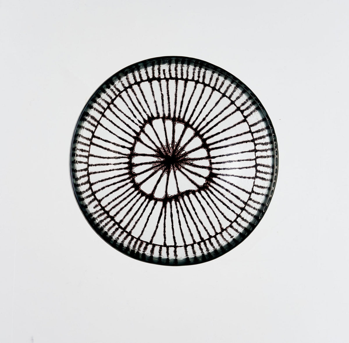 Rays Bowl Tray 12x5 zwarte strepen en cirkels