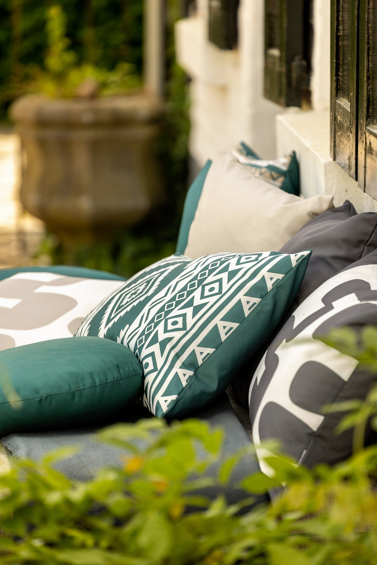 Dutch Decor Sol - Outdoor Cushion Ø40 cm - Waterdicht en UV -resistente - SageBrush Green