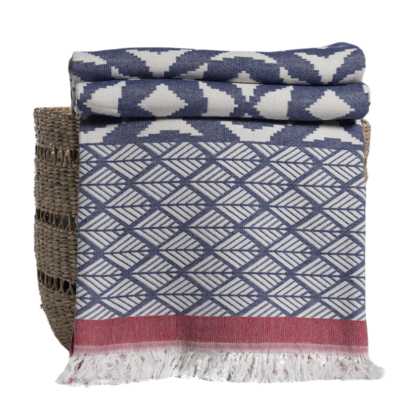 Jacquard Hamam Plaid 'May' 170x130 cm