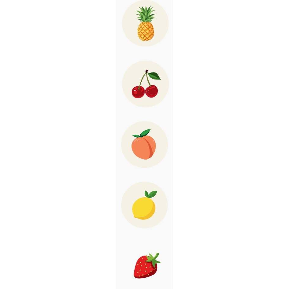 Etiketten - Fruity - Mix - 250 Stuks