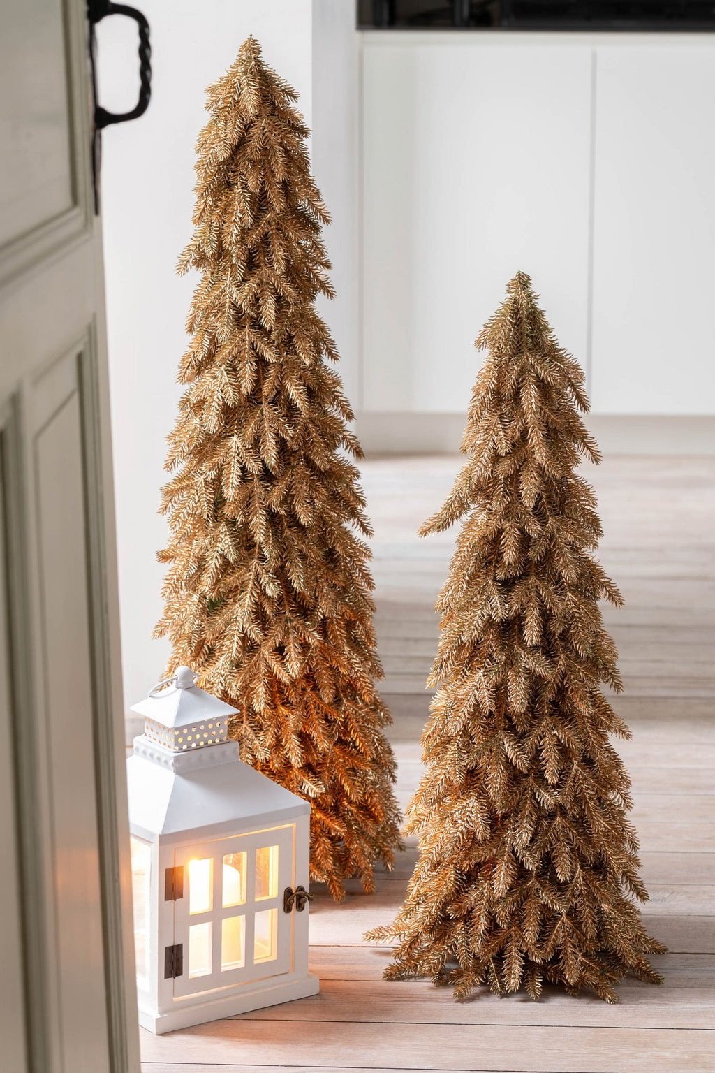 J-Line kerstboom - kunststof - goud - S