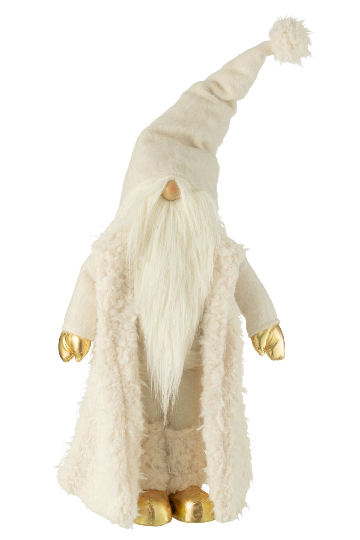 J-Line Kabouter Lang Jas Textiel Creme/Goud Large
