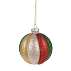 Kerstbal Set van 4 Ø 8x8 cm Rood Groen Glas