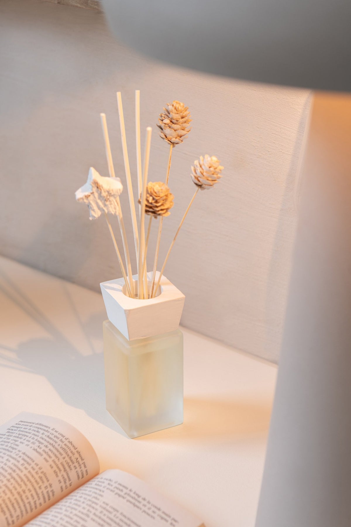 J-Line geurstokjes Kaneel Droogbloemen - Cinnamon - riet - goud