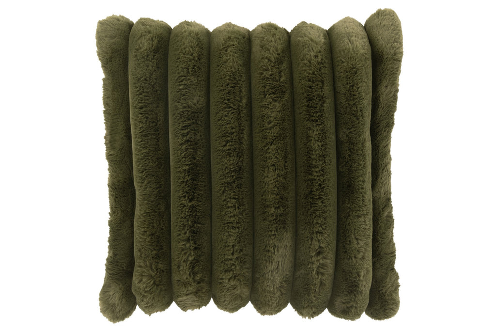 J-Line kussen Large Corduroy - polyester - donkergroen