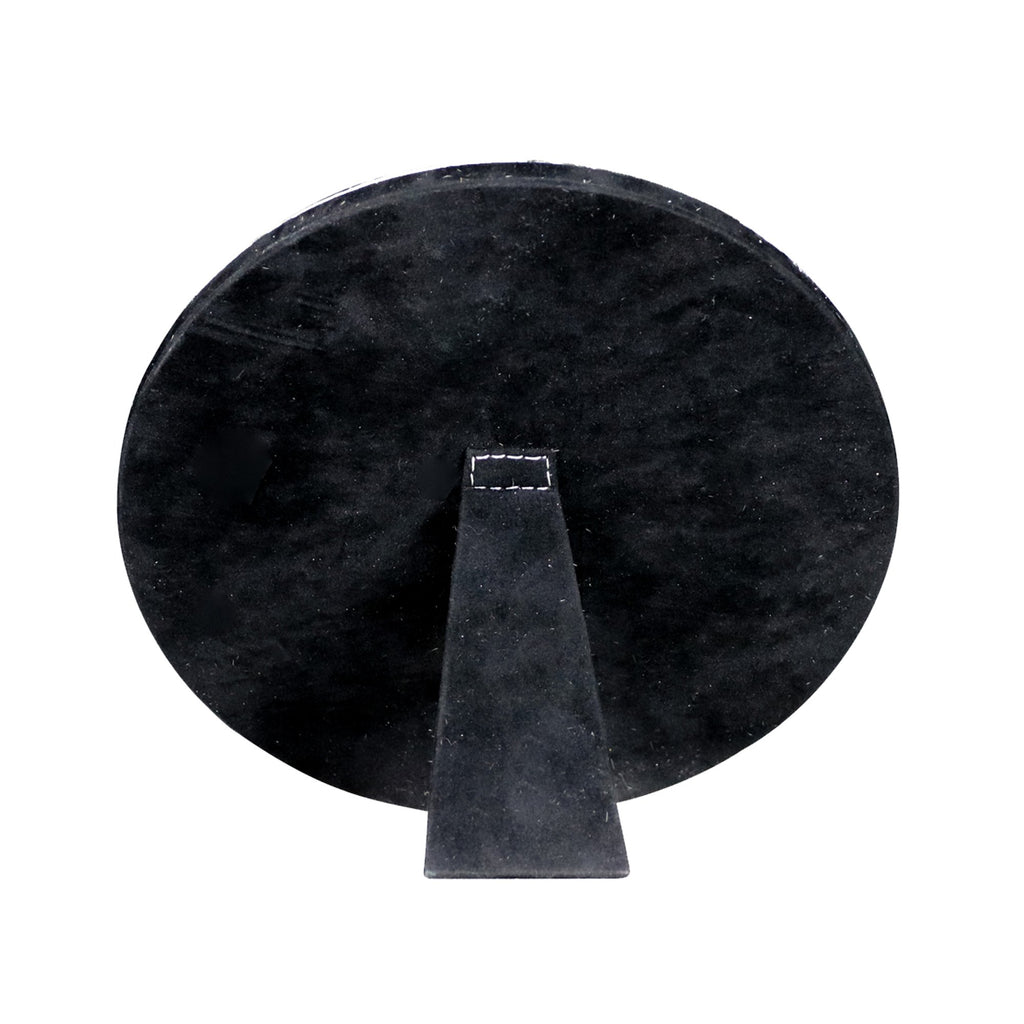 Spiegel rond standaard koe zwart/wit 25cm*