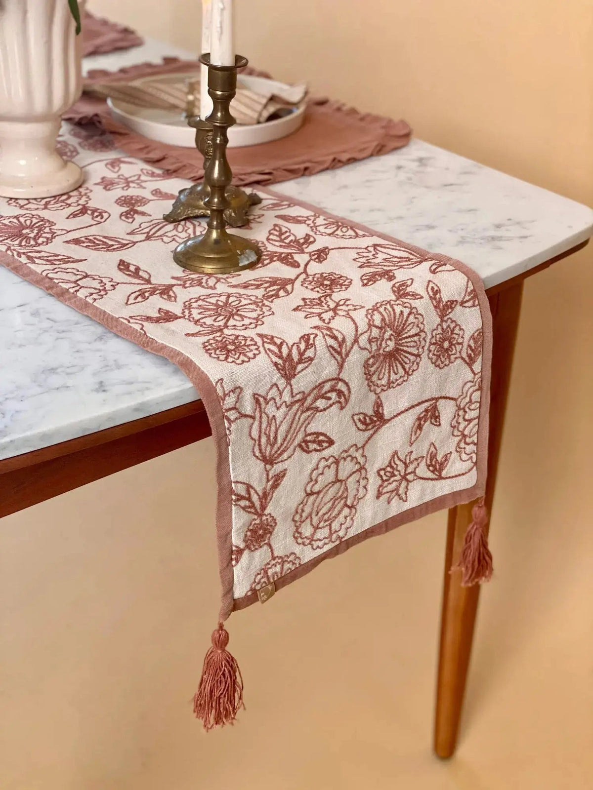 Tafelloper | Rosabelle Chintz Spice tafelloper van Sanctuary Living