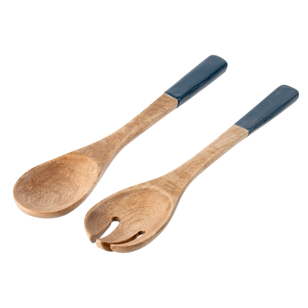 J-Line slabestek - hout - blauw/naturel