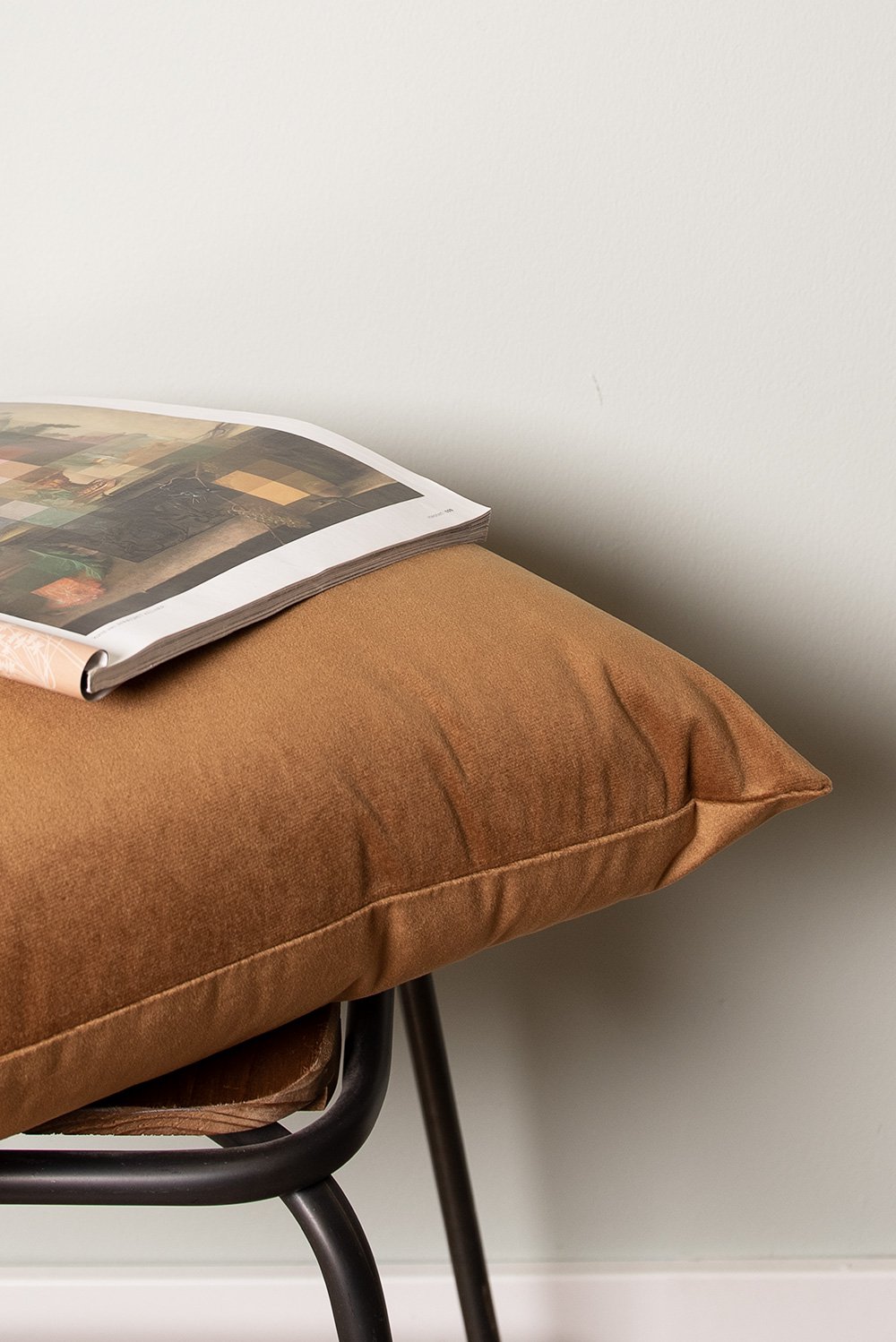 Kussenhoes 45x45 cm Bruin Polyester Sierkussenhoes