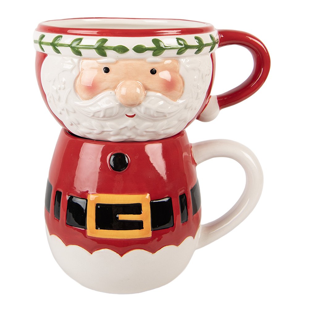 Mok Kerstman 400 ml / 500 ml Rood Keramiek