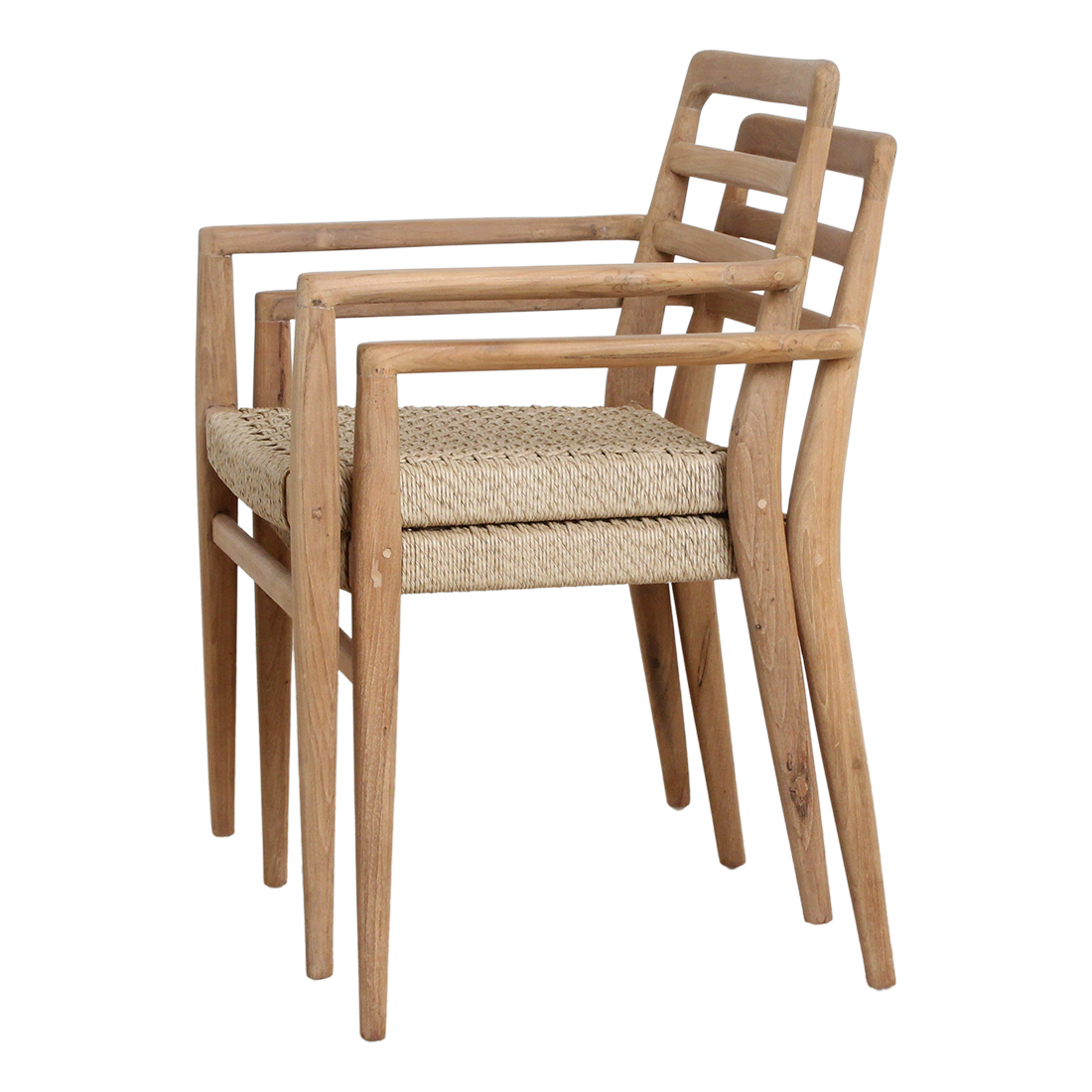 Verano teakhouten tuinstoel met armleuning - FSC-gerecycled hout