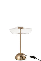 J-Line Tafellamp Led Bloem Metaal/Plastiek Goud Small