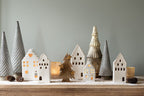 Waxinelichthouder Huis 17 cm Beige Porselein