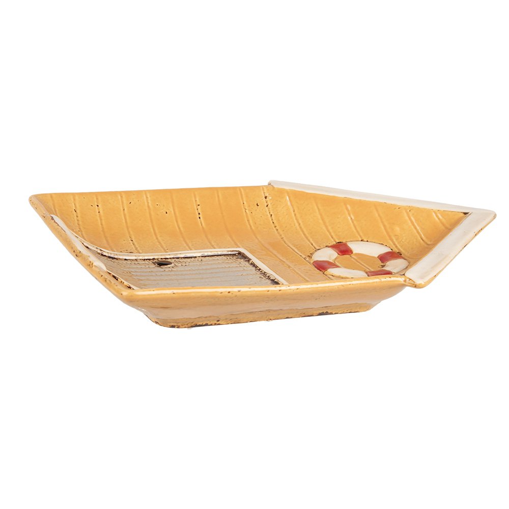 Serveerschaal Huis 25x17 cm Geel Keramiek Presenteerschaal