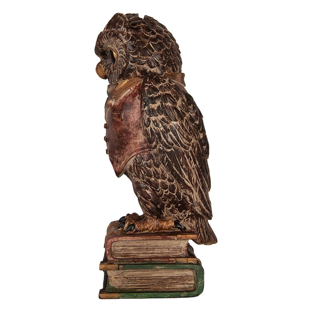 Spaarpot Uil 16x15x35 cm Bruin Kunststof