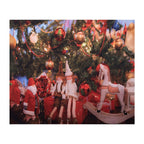 Kerst Achtergronddoek 180x210 cm Rood Textiel Kerstboom