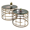 Bijzettafel (set van 2) Ø 75x50 / Ø 60x46 cm