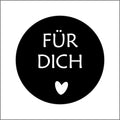Etiket - Fur dich - rond 39mm - Rol van 250 stuks