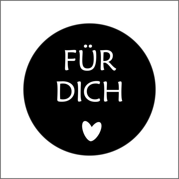 Etiket - Fur dich - rond 39mm - Rol van 250 stuks