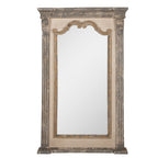 Spiegel 90x153 cm Grijs Beige Hout Wandspiegel