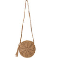 Handtas Dames Ø 22 cm Beige Papierstro Tas