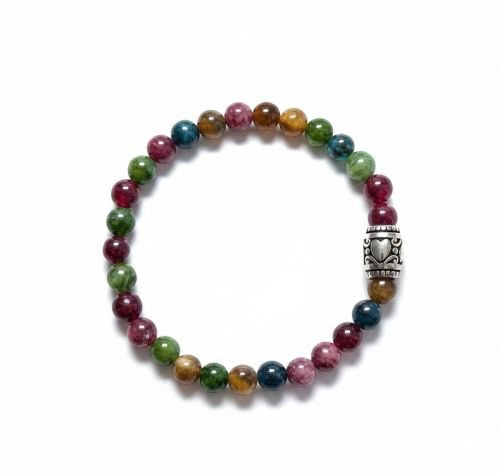 Dames armband Toermalijn 6 mm met basic kraal