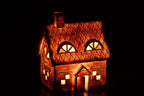 J-Line decoratie Huis Peperkoek - polyresin - bruin - large - LED