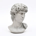 Witte David Bust Sculpture Michelangelo Geïnspireerd Klassiek Standbeeld voor Home Decor