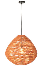 J-Line Plafondlamp Metaal Getwist Oranje