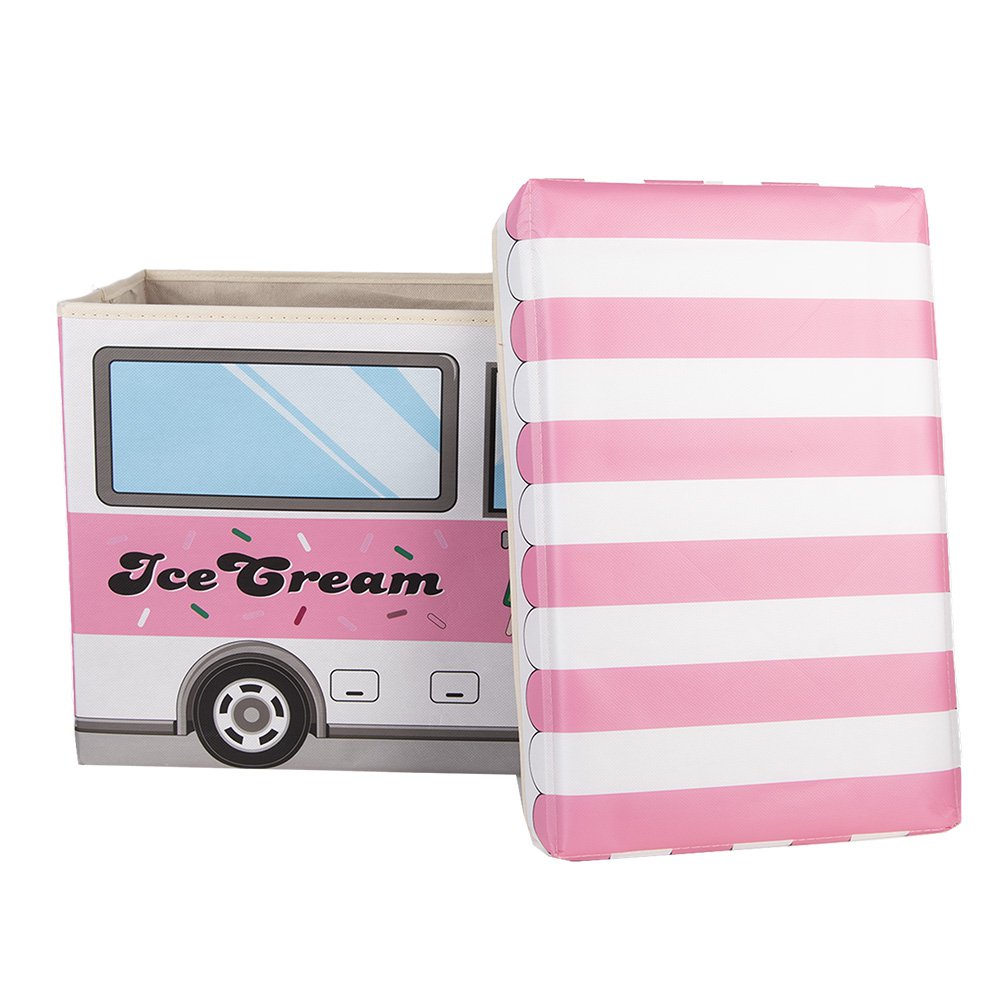 Opbergdoos Auto 55x32x28 cm Roze Kunststof