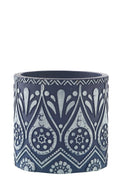 J-Line kaars - Citronella - keramiek - blauw/wit - large