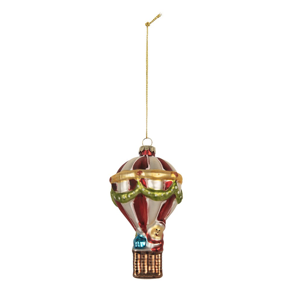 Kersthanger Luchtballon Ø 8x14 cm Multi Glas