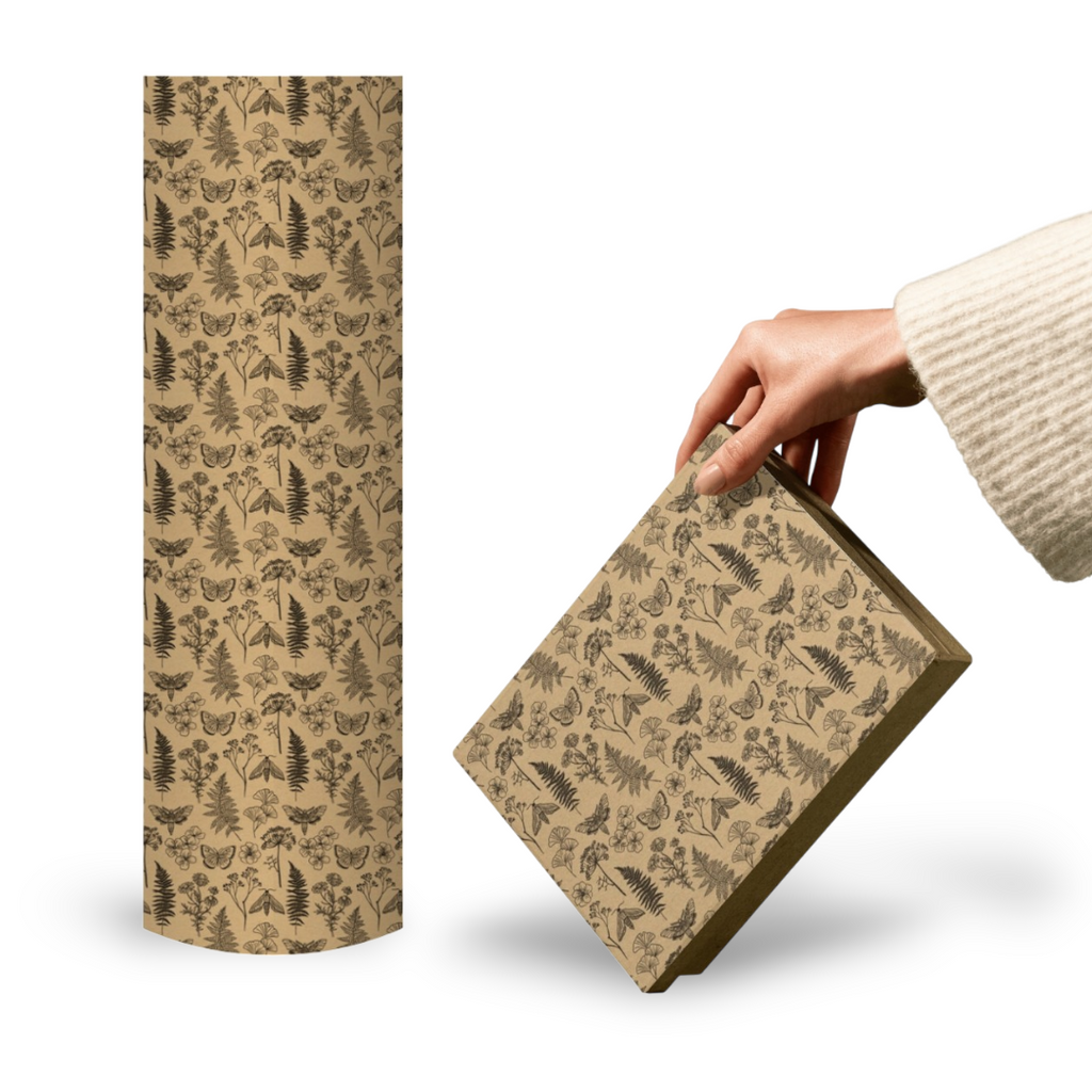 Papierrol – Bio Kraft Nature Time – Zwart / Bruin – 60cm x 100m