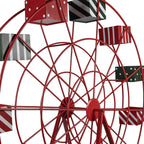 Kerstdecoratie Reuzenrad 167x59x170 cm Rood Metaal