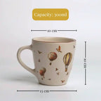 Keramische koffiemokken heteluchtballon - Set van 4