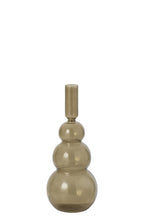 J-Line vaas Bubbels - glas - olijfgroen