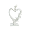 Polyresin minnaar hart wit