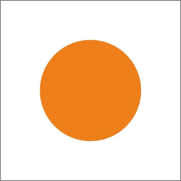 Blanco etiketten - Rond 25mm - fluor oranje