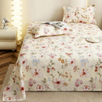 Kingsize laken - Cloud Cotton 300 TC - Bloemenmotief, 2 kussenslopen