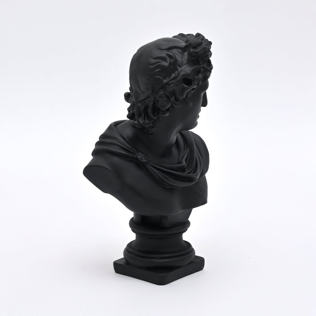 Zwarte Apollo buste sculptuur voor modern interieur