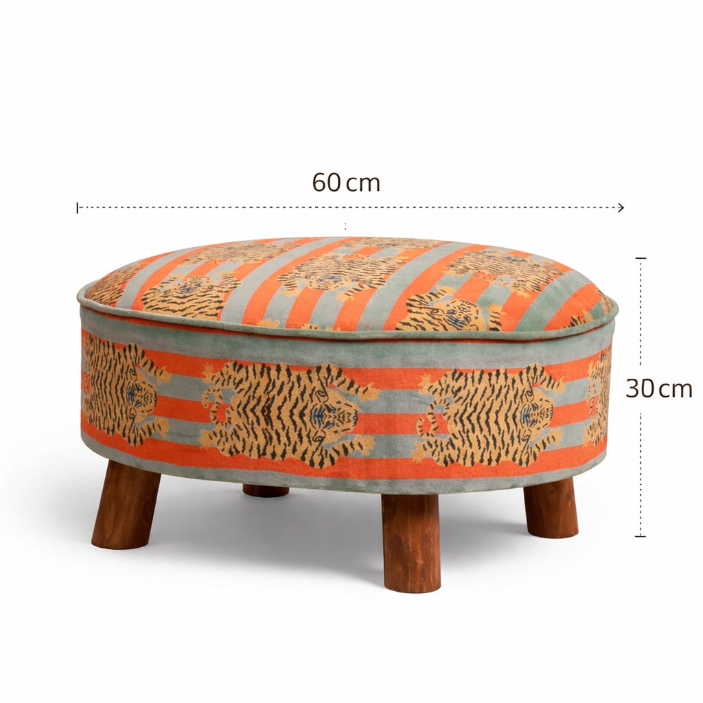 Zitkruk met safariprint - Veelkleurig -