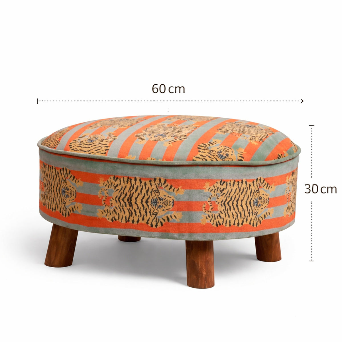 Zitkruk met safariprint - Veelkleurig -