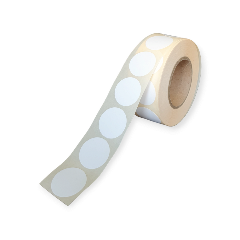 Blanco etiketten - Rond 25mm - wit