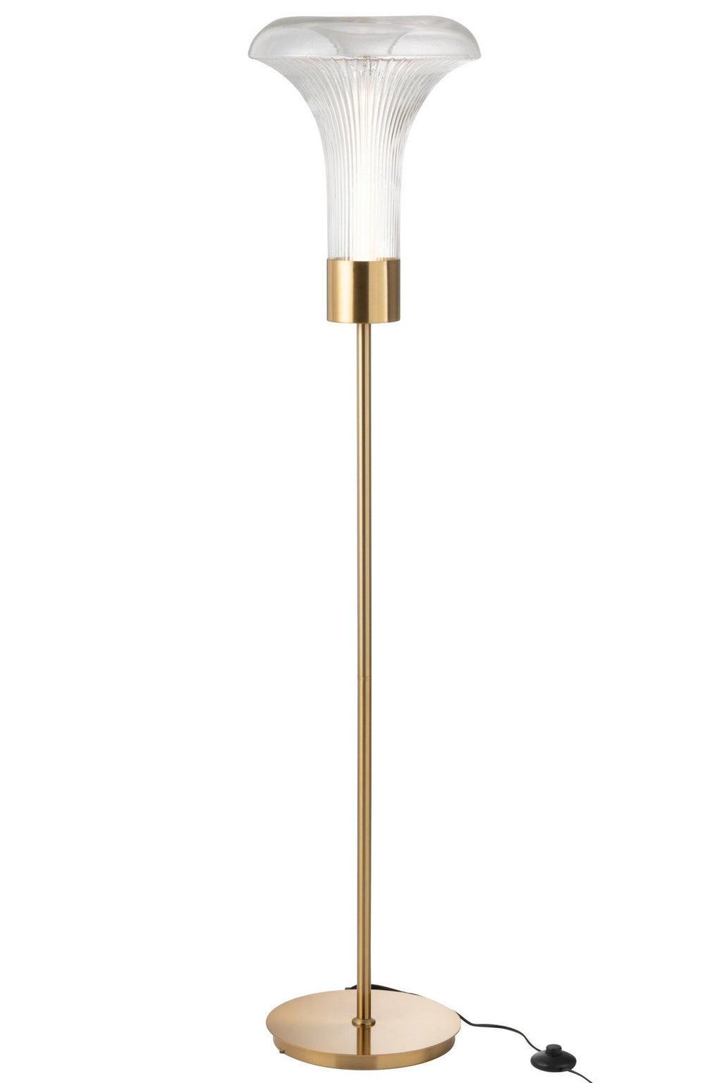 J-Line Staanlamp Led Goud Metaal Transparant