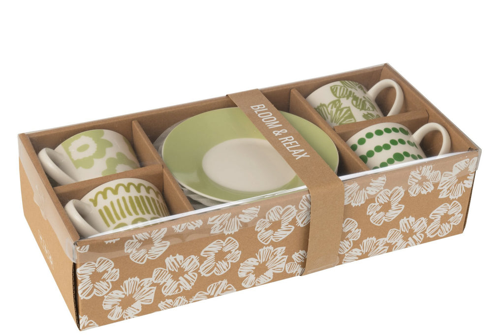 J-Line tas + schotel Doos - keramiek - groen - large